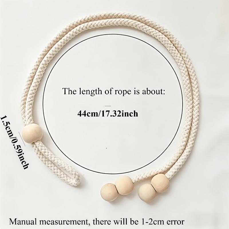 2/4 Pieces of Curtain Ties, Elastic Ties, Bohemian Curtain Hooks, Curtain Tie Ties and Binding Ropes