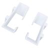 2 Pcs Tennis Racket Wall Mount Secure Non Slip Prevent Scratches Sports Court Fence Hook White