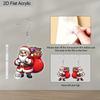 2D Flat Christmas Festival Colorful Cartoon Santa Painting Earring Claus for Christmas Jewelry for Women Female