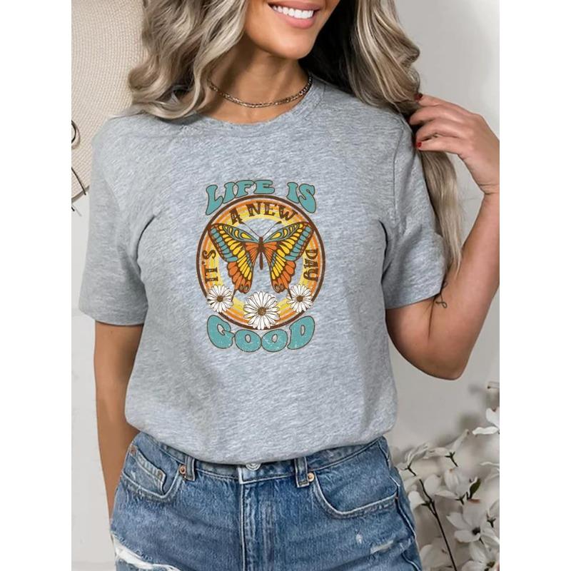 3d pattern printing short-sleeved summer graphic T-shirt ladies fashion women's clothing tops