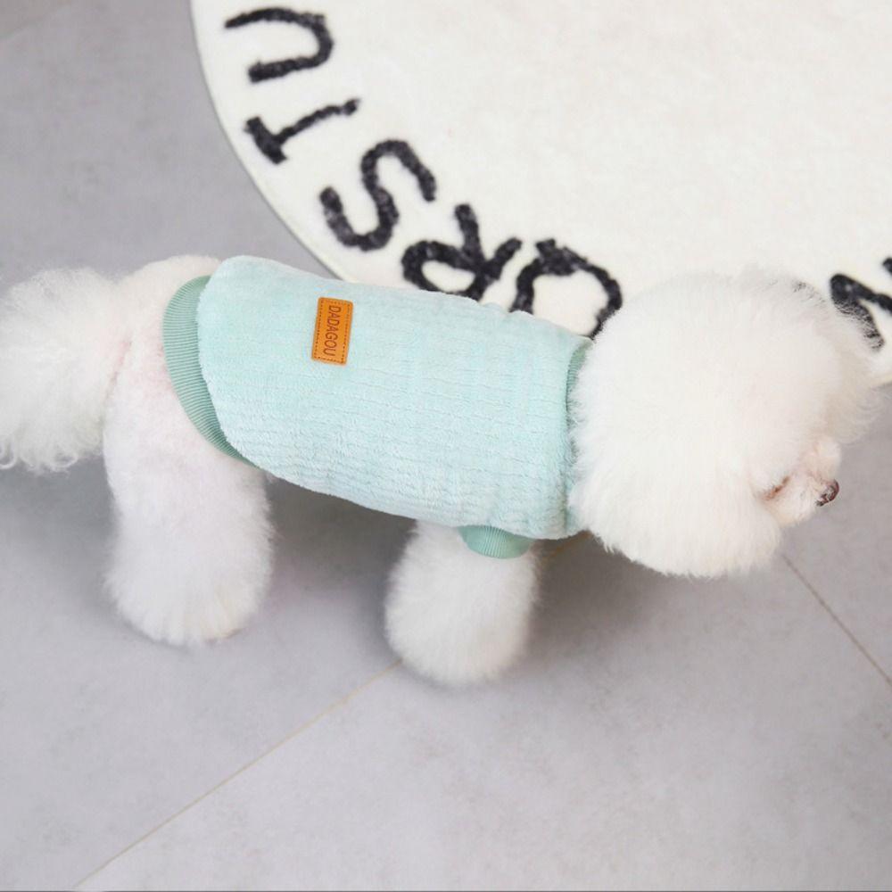 Plush Dog Sweater Thicker Pet Clothes Bulldogs Dog Cat Winter Pullovers  for Small Medium Dog