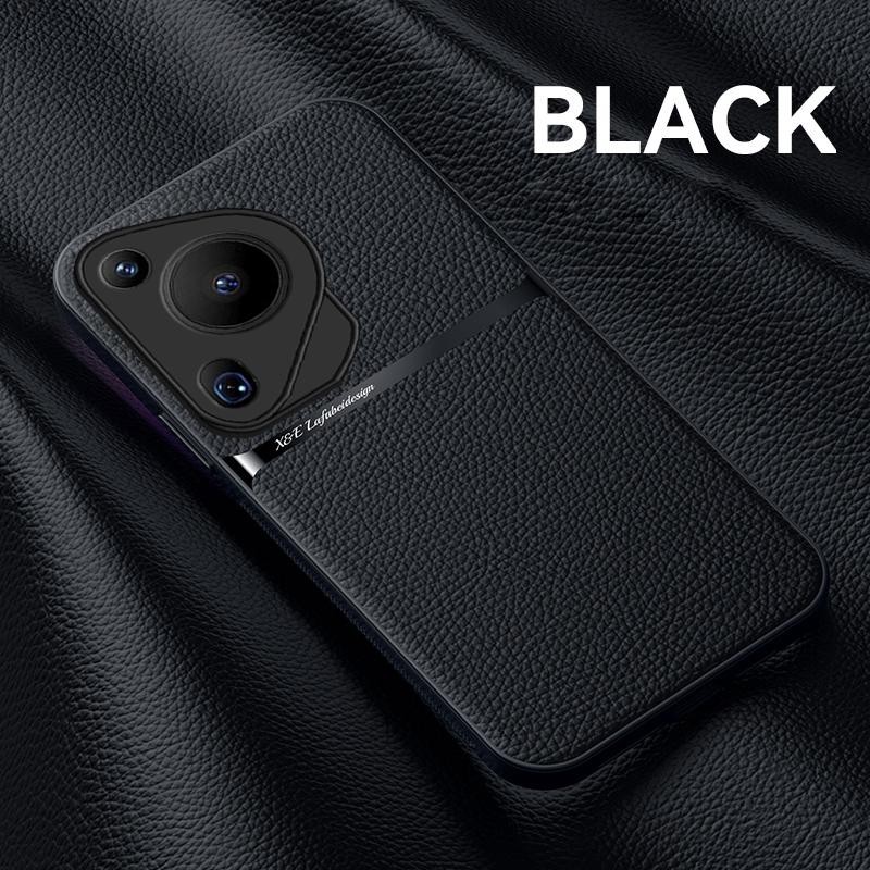 Huawei Pura 70 Pro+ tokhoz, bőr kameravédő burkolathoz Hauwei Pura70 Ultra P70 Pro Plus autómágneses tartó puha váz Coque