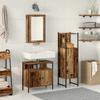 Bathroom Furniture Set with Storage 3 pcs Brown 33 x 33 x 120.5 cm