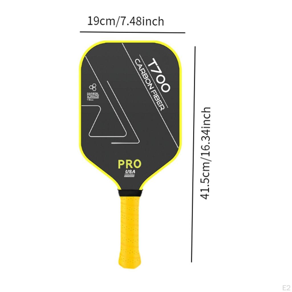Pickleball Paddle 16mm Thick Racquet for Adults Beginner Practice Yellow