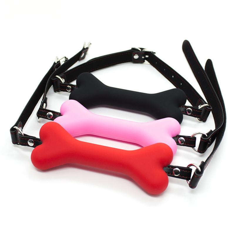 Sexual Harness Dog Bone Mouth Gag BDSM Games Slave Opening Mouth Bite Ball Gag Exotic Accessories Adult Sex Toys For Couples