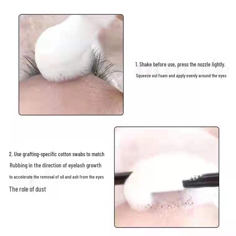 Eyelash Extension Cleansing Mousse Foam - Non-Irritating, Oil-Free Lash Wash, 100ml
