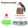 5D DIY Vogel-Diamant-Kunst Strasssteine ​​Dekorative Zahnstocherbox Vollbohrer Kristall-Zahnstocherspender-Set Druckmechanismus für Heimdekoration