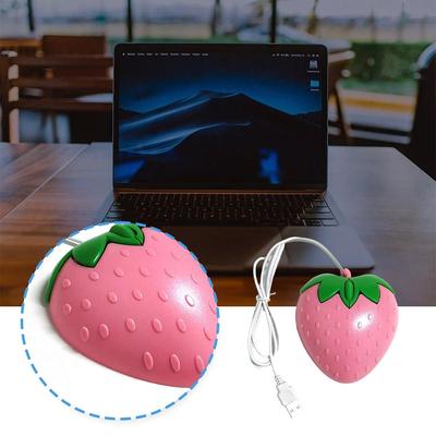 Mini Pink Strawberry Wired Mouse USB Small Optical PC Computer Game Mouse Girls Gift Mause For Office Laptop Desktop