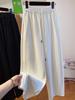 Plus Size High Waist Slimming Sweatpants - Spring New Style, Extra Large, Casual Drawstring, Straight Wide Leg for Women