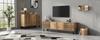 TV Cabinet (180×40×55 cm) and Sideboard (150×40×95 cm), Natural Wood – 8 Compartments, 6 Storage Compartments, Suitable for Living Room and Bedroom
