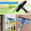 Glass Wiper Window Cleaning Tool Set Screen Cleaning Window Squeegee Microfiber Scrubber Scale Remover Glass Cleaner with Extension Pole Adjustable