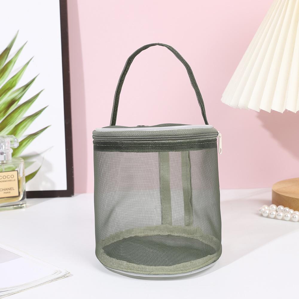 1pc. Yarn Storage Bag Mesh Knitting Bag. Portable Round Yarn Wool Storage Bag. For Sewing Accessories, Yarn Balls And Crochet Hook Storage 13*13
