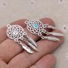 5Pcs Tibetan Silver Plated Diy Dream Catcher Charms Pendants For Bracelet Jewelry Making Accessories Handmade Craft