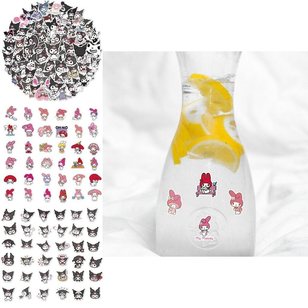 100 Pezzi Adesivi Kuromi My Melody Carini Impermeabili Kawaii Decalcomanie Per Bagagli E Altro