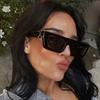 90S Small Frame Trendy Rectangle Sunglasses Retro Shades Black Sunglasses For Women  Sun Glasses