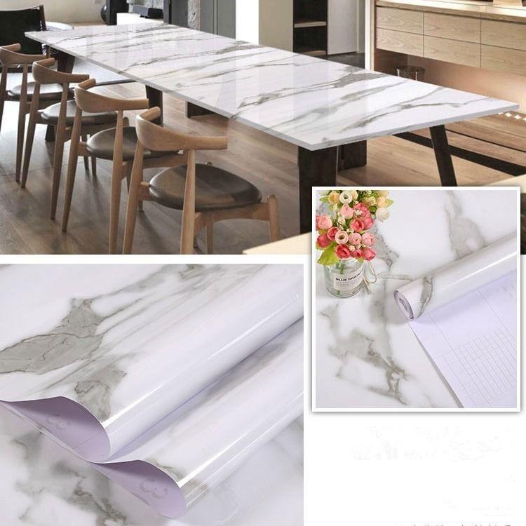 Sticker de bucătărie 80cm autoadeziv model marmură impermeabil dulap aragaz blat tapet birou renovare baie