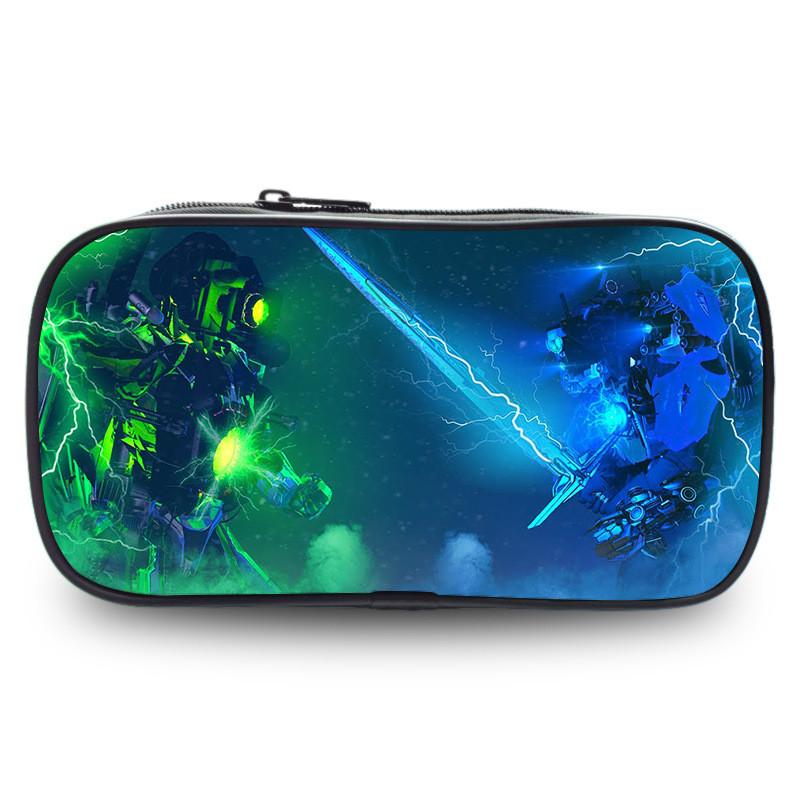 Trousse à crayons étudiante spacieuse Lotus Rouge Titan en polyester durable et multifonctionnelle