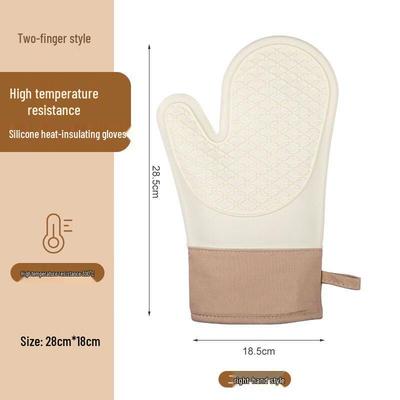 Hitzebeständige Silikon-Zwei-Finger-Ofenhandschuhe