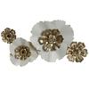 Wall Decoration - 93 X 8.3 X 54 Cm - Gold and White - Floral Pattern - Chic Elegance