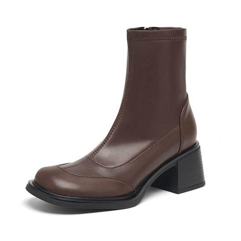 Krazing Pot Microfiber Winter Round Toe Modern Platform Size 33 Boots Size 43 Women Fashion Ankle Boots