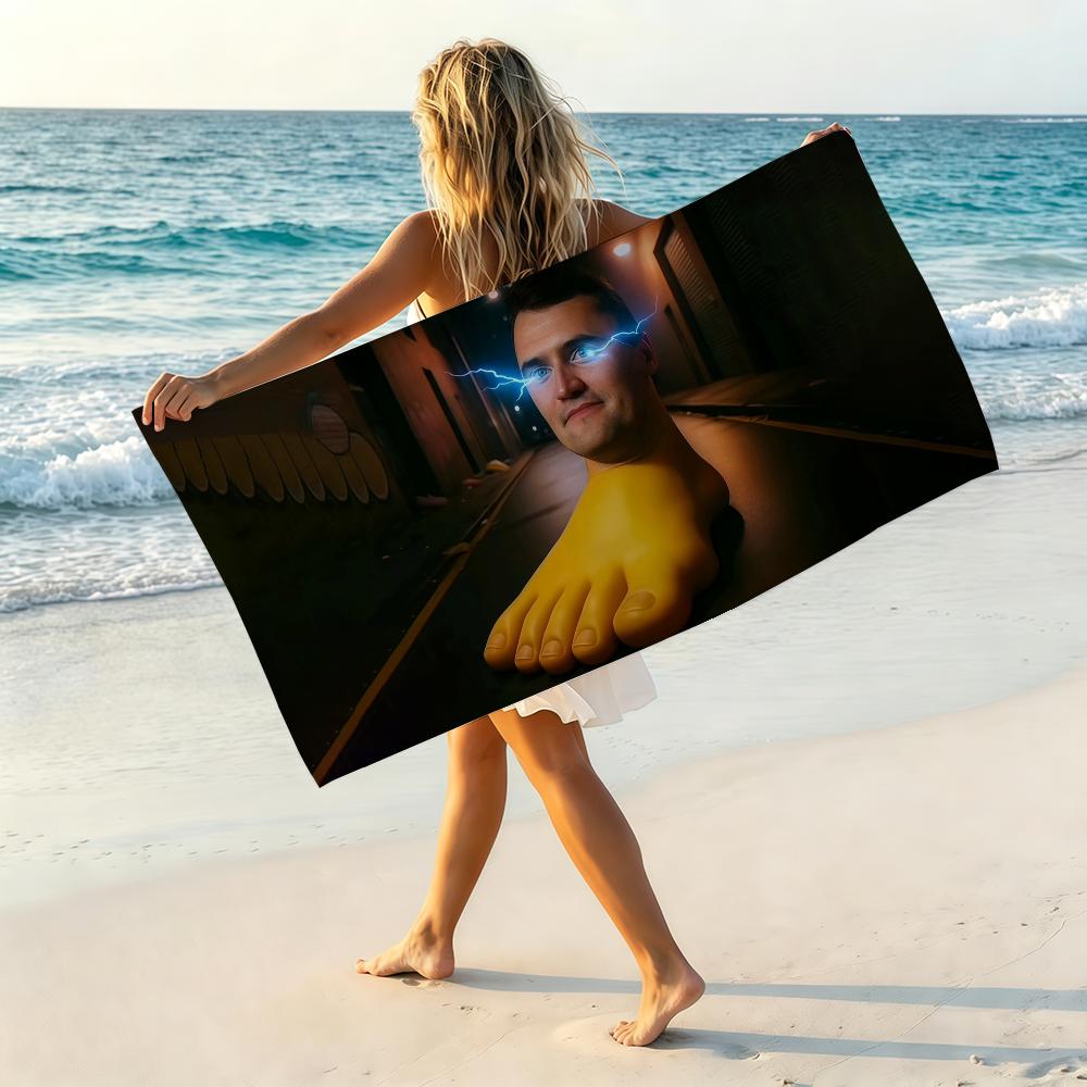 Charlie K-Kirk Towel Soft Lightweight Anti-Sand Large Beach Towel Quick-Drying Bath Sports Family