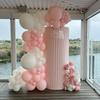 Pastel Pink Balloons Arch Kit Baby Pink White Ballon Garland Birthday Party Baby Shower Gender Reveal Wedding Anniversary Globos