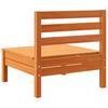 Garden Sofas without Armrests 2 pcs Wax Brown Solid Pine Wood