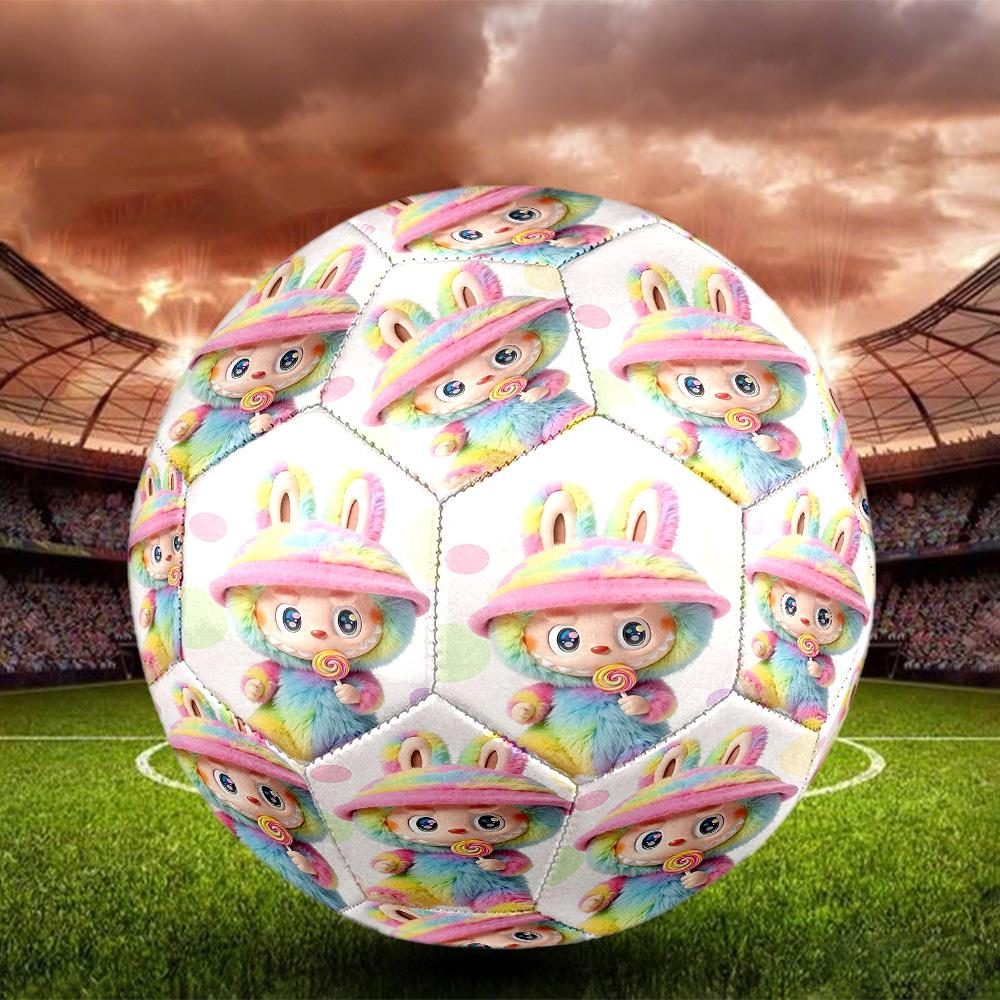 Labubu Print Size 5 Soccer Ball, Standard Match Football for Sports Game and Team Practice, Ideal Gift for Soccer Fans