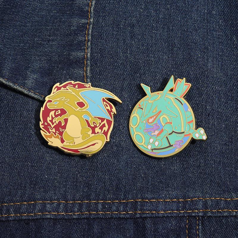Adorable Cartoon Pokmon Legendary Monster Enamel Pin Collectible Brooch For Fans