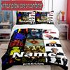 3pcs Duvet Cover Set (1*Duvet Cover + 2*Pillowcase, Without Core), Custom Name BIGBANG Pattern Bedding Set, Home Bedroom Decor Gift