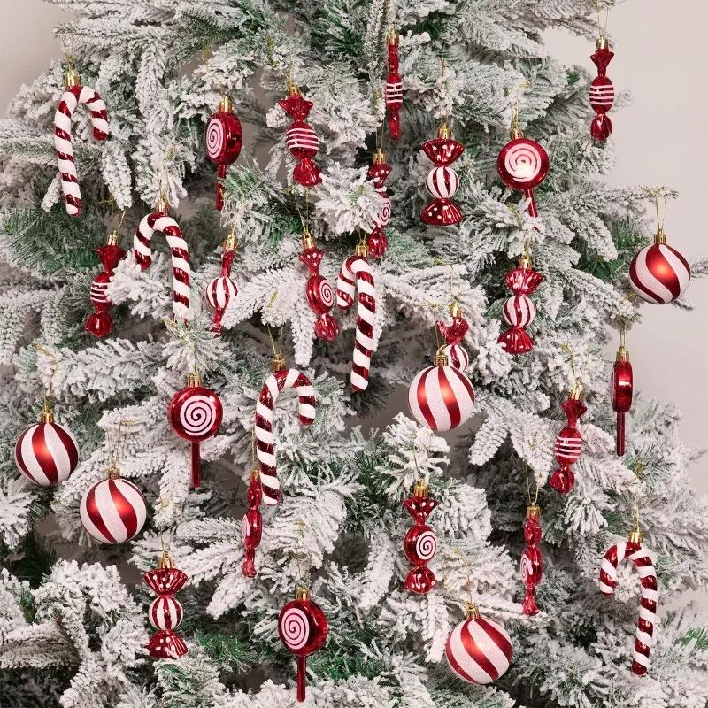 11/11pcs Christmas Ball Ornaments Special-shaped Christmas Tree Party Decoration New Christmas Spheres Pendant Short Snail Set