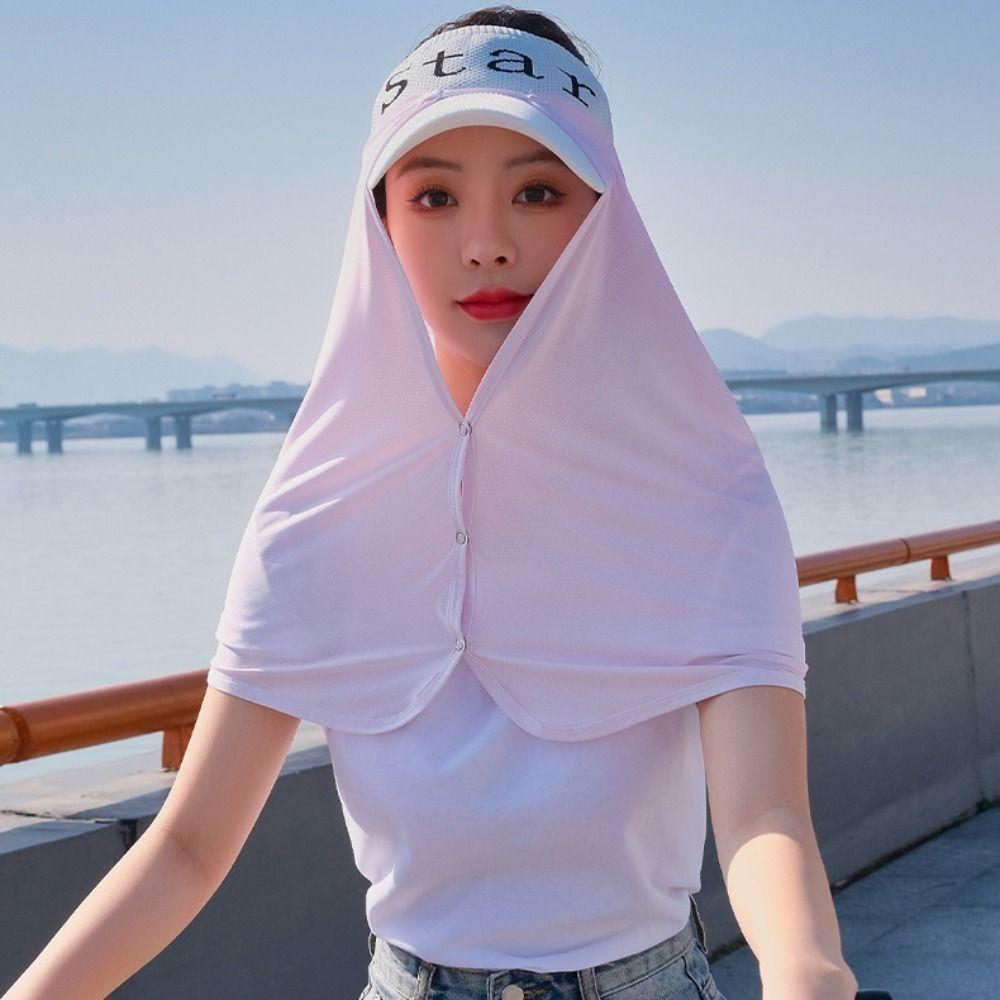 Quick Drying Cycling Scarf Shawl Face Veil Thin Ice Silk Sunscreen Mask  Women/Girls