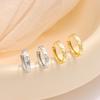 925 Sterling Silver Shiny Earrings Korean Version Simple Fashionable High-end Light Luxury Temperament Earrings