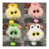 [BetterJonny] Plush Keychain Cute Animal Pendant Bag Pendant Key Chain Hanging Decoration Present Cute Gift for Partner Friend Family White Blue Pink