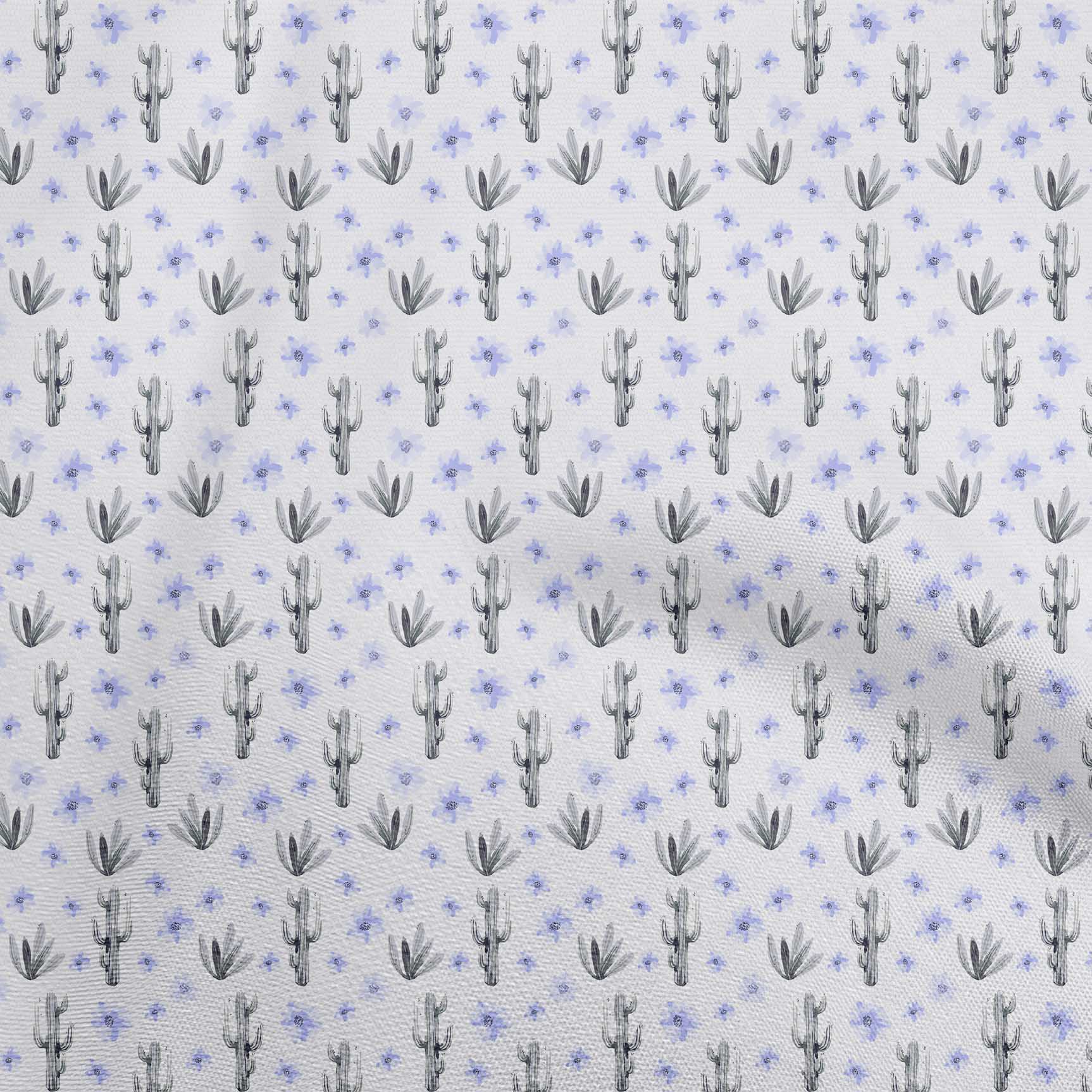 

oneOone Жоржет Віскоза Зелена тканина Кактус Ремісничі проекти Декоративна тканина з принтом у дворі 42 дюйми 42 Inch Wide - Viscose Chiffon білий