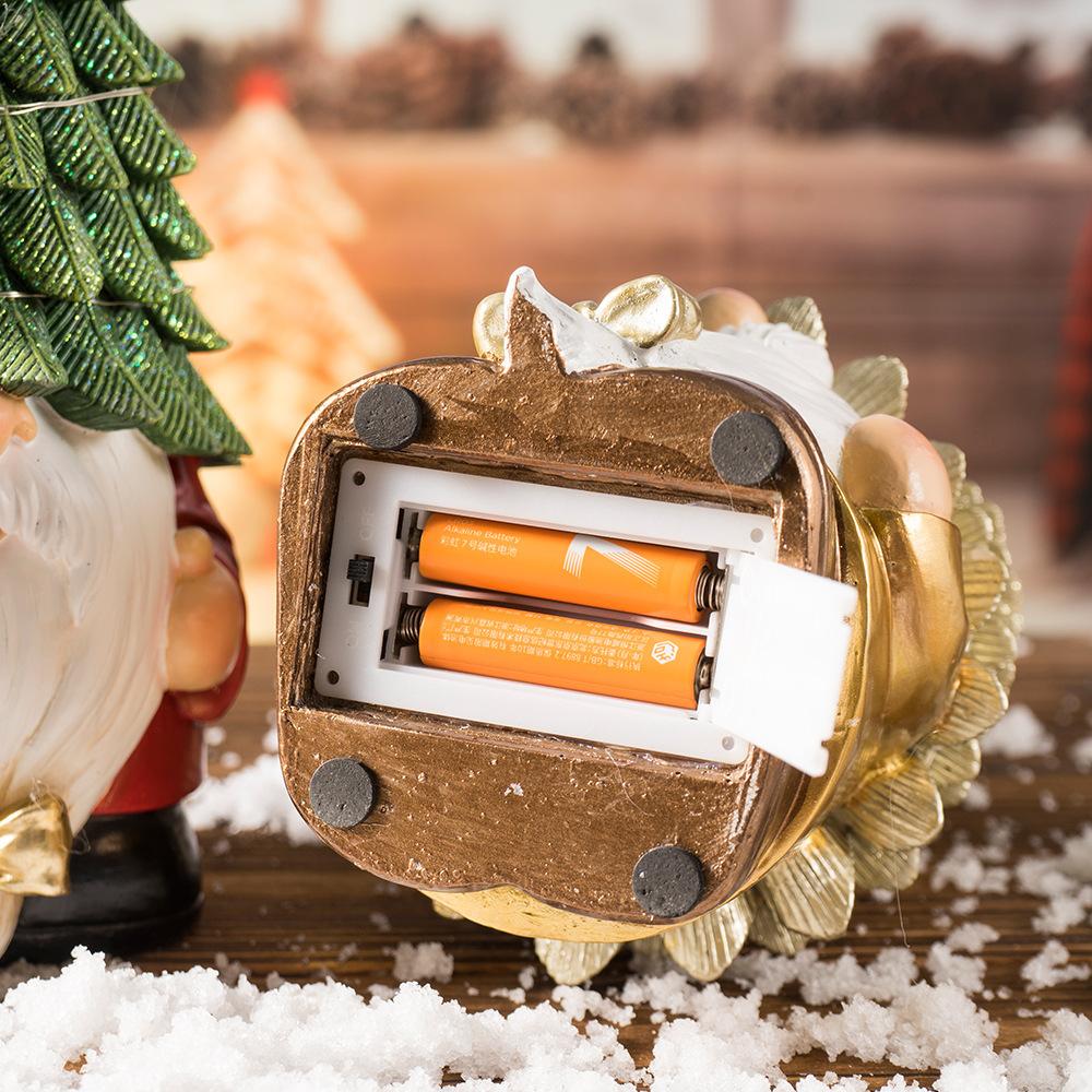 New European American Luminous Christmas Tree Goblin Dwarf Ornament Home Christmas Resin Christmas Decoration