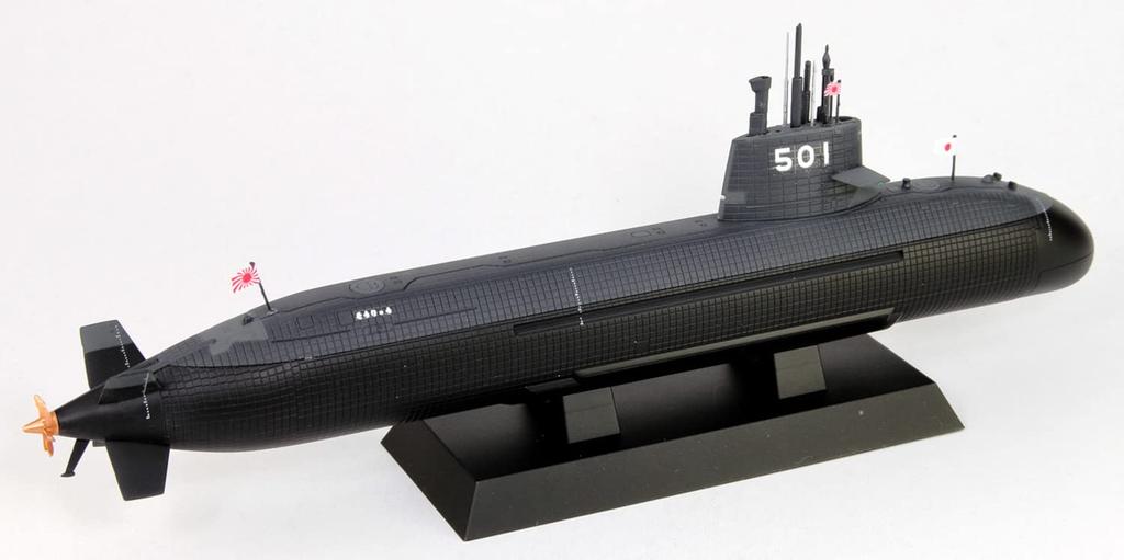 Pit Road Skywave Series Maritime Force Submarine Soryu Finished Model JBM07 Molded Color 1/350 Self-Defense SS-501 Semi-Painted