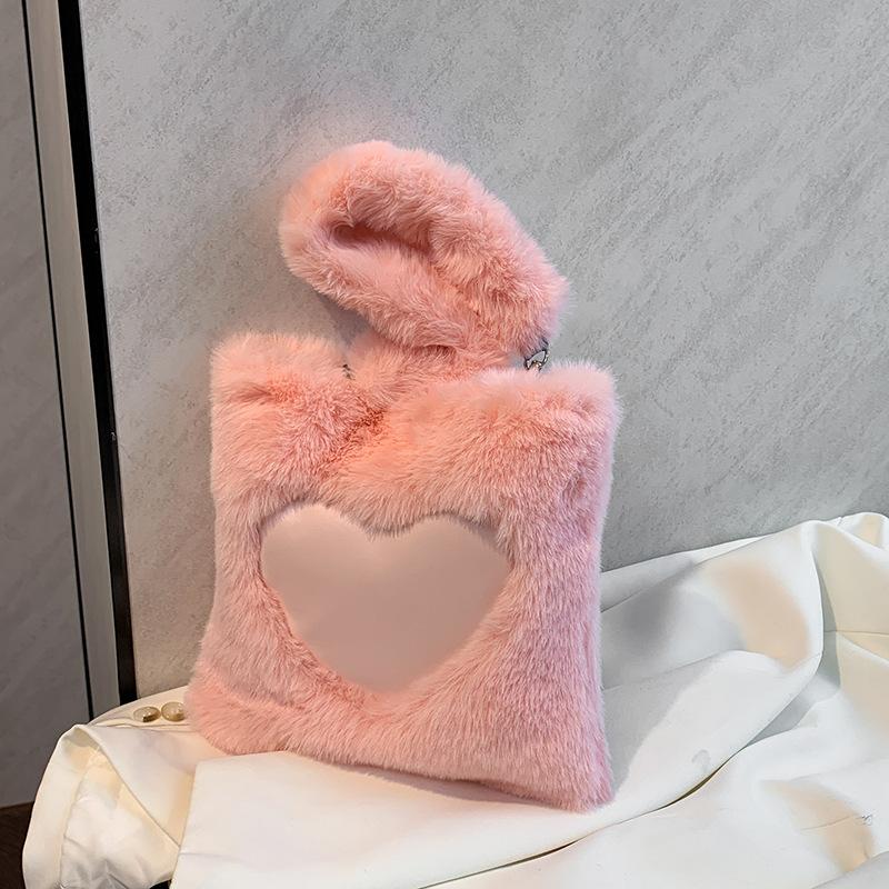 Fashion Love Bag Plush Handbag Women's New Casual