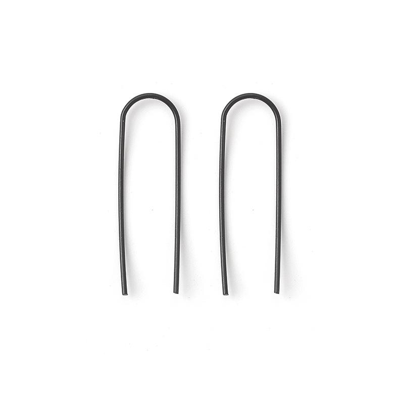 

E605 Simple Personality Temperament Minimalist Style U-Shaped Earrings Earrings Stud Earrings Women S Earrings Earrings Geometry чорний