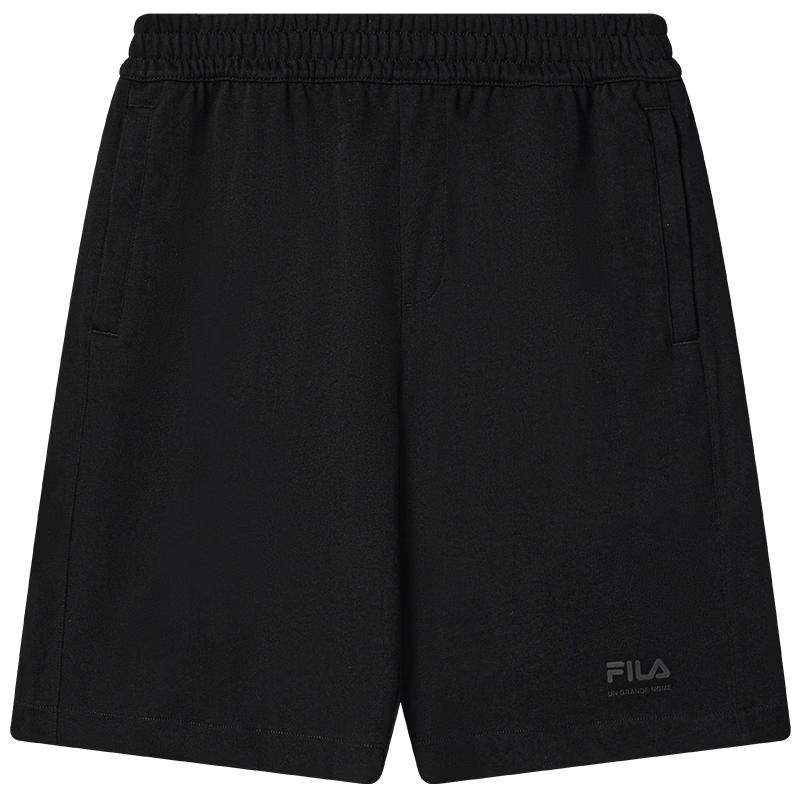 Мужские повседневные вязаные хлопковые шорты FILA XL чёрный