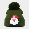 Christmas Elements Warm Beanie Autumn and Winter Santa Claus Knitted Hat Outdoor Hairball Warm Hat