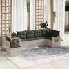 VidaXL Garden Lounge Set with Cushions 6 Pcs, Patio Sofas, Patio Furniture Set, Outdoor Furniture, Grey 3220231