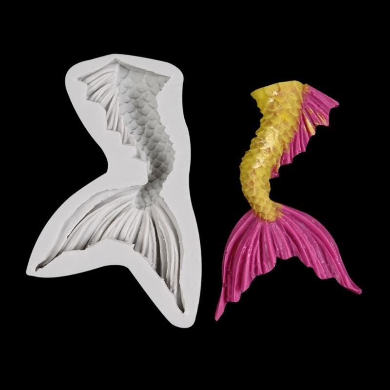 Easy Releasing Mermaids Tail Baking Mold Silicone Baking Supplies Fondant Mooulds Suitable for Cake Decorating Projects