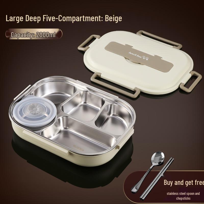 Bento Lunch Box Termica in Acciaio Inossidabile 304 - Ideale per Studenti e Lavoratori, Sigillata per la Freschezza, Regalo Perfetto o Uso Quotidiano