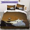 Comet In Moominland Pattern Bedding,Quilt Set Quilt Cover Pillowcase Home Birthday Gift(1 * Duvet Cover + 2 * Pillowcase, Without Core)_lx
