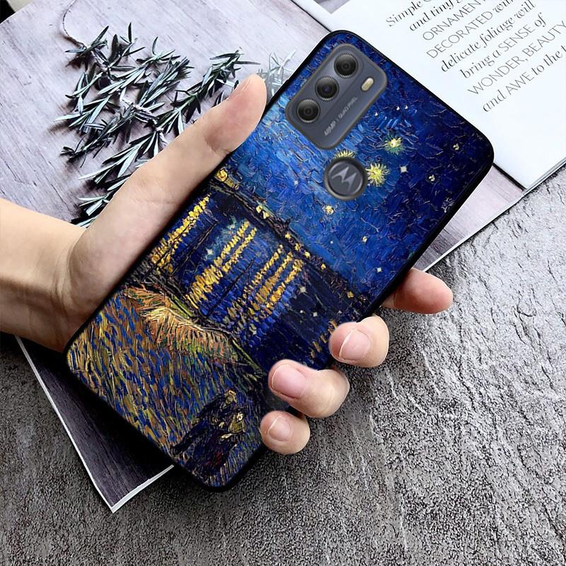 Van Gogh Starry Night Phone Case For Motorola Edge 50 40 Pro 50 40 30 Ultra Neo Fusion Moto G84 G54 G24 G53 G72 G60