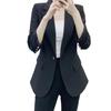 Spring 2026 Han Style Lapel Solid Color Short Suit Jacket