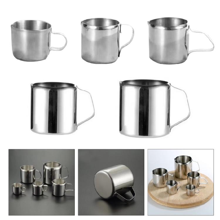 Mjölkskummare kopp i rostfritt stål Bärbar espressokopp i rostfritt stål Mjölkskumningskanna för Latte Art hemma