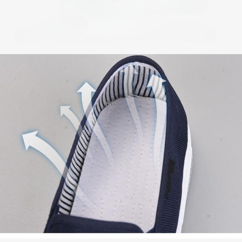 Pánská džínová plátěná obuv se šlachovou podrážkou, protiskluzová pracovní obuv odolná proti opotřebení, řidičská prodyšná a pohodlná obuv ze starého Pekingu s měkkou podrážkou