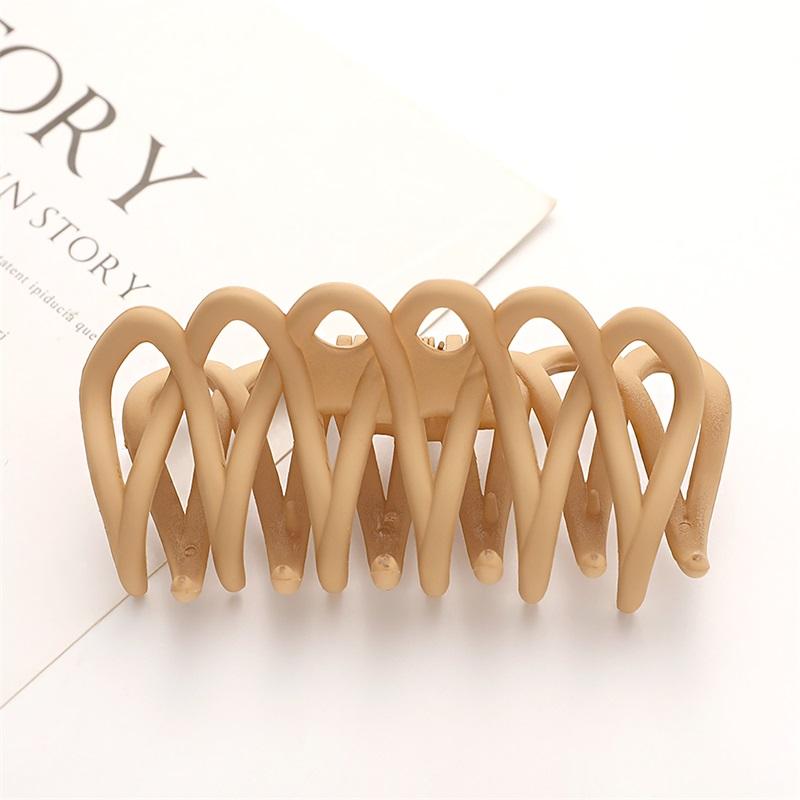 

Модные женские заколки для волос, пластиковые зажимы для волос, элегантные цветные однотонные сетчатые ажурные заколки-крабы, аксессуары для волос для девочек, подарок